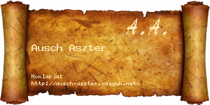 Ausch Aszter névjegykártya